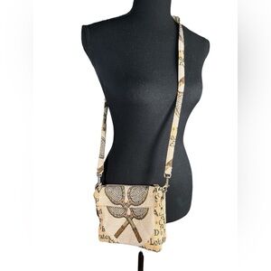 Vintage Tennis Crossbody Small 3 Compartment Purse/Bag